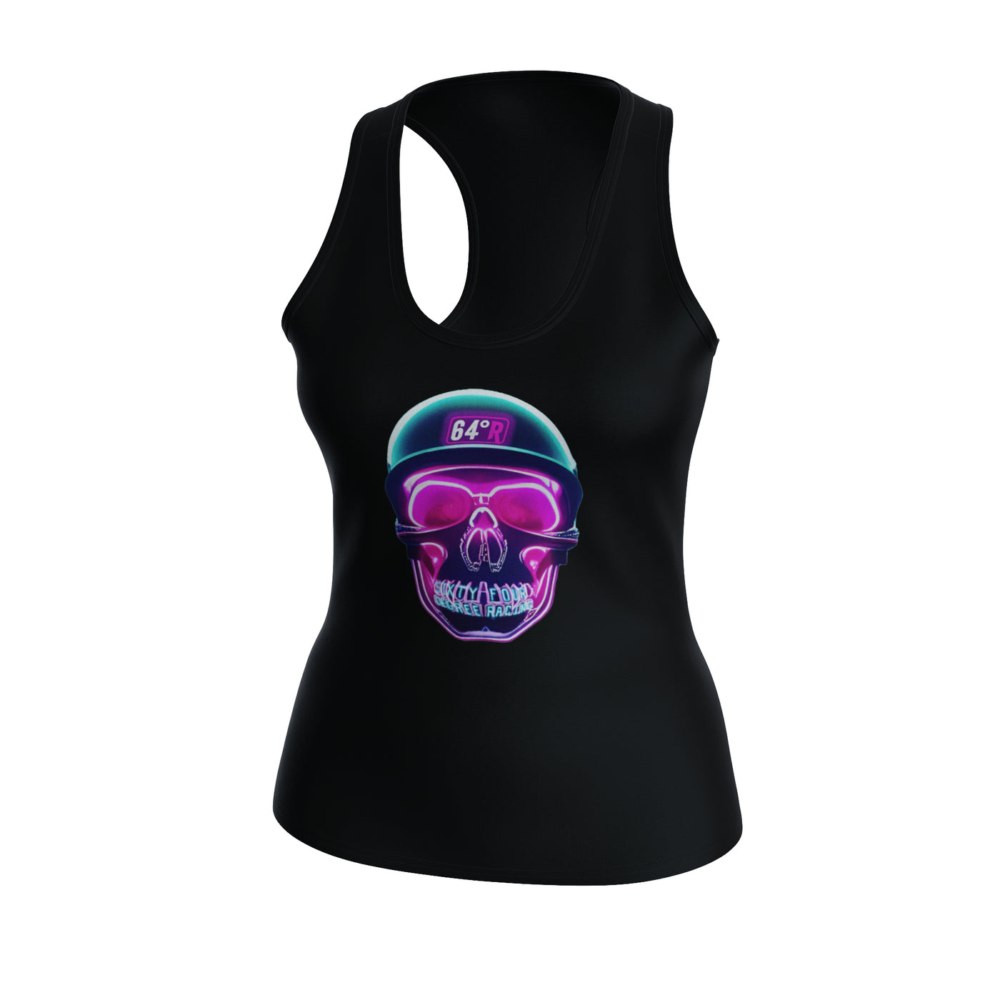 Womens Neon Skull design tank top