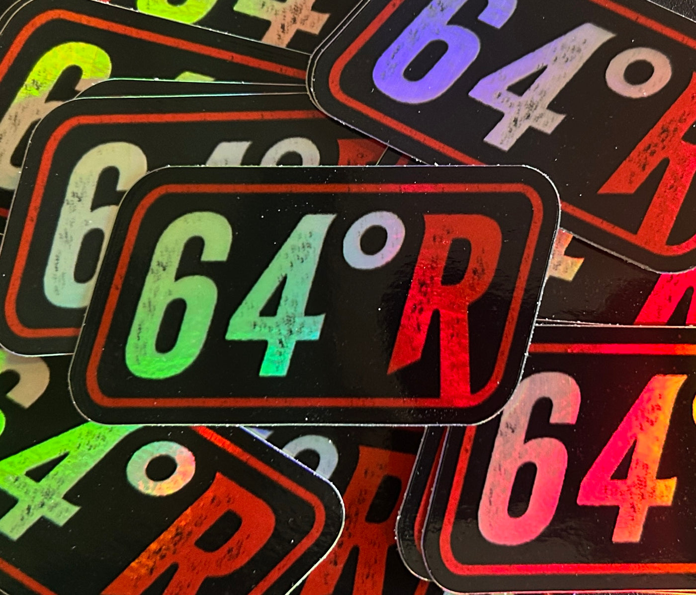 Holographic Logo Decals 3.25”