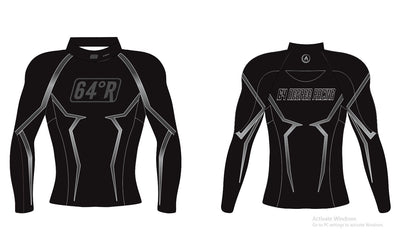 Men's XC-1 Black and Grey Compression Suit
