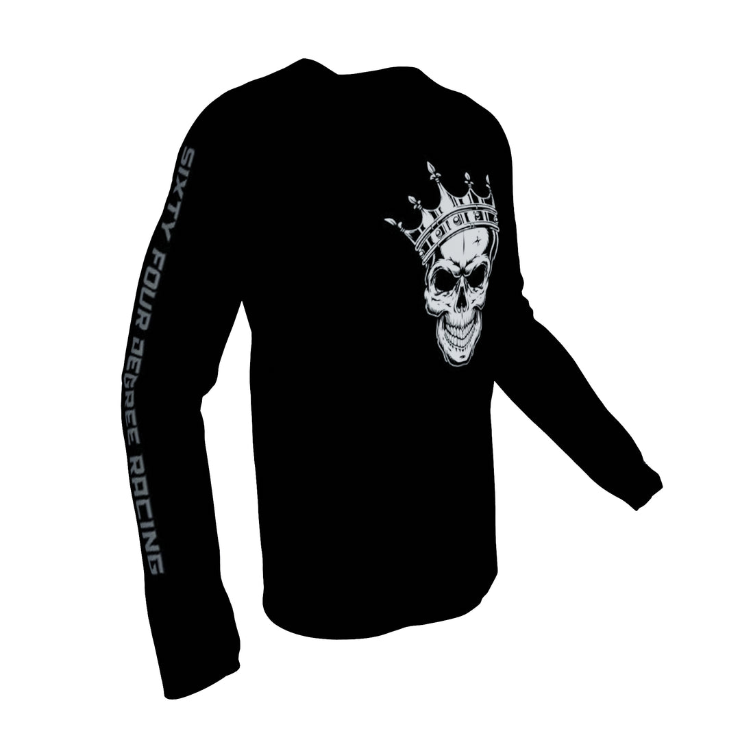 64 Degree Racing Skull Long Sleeve T-Shirt